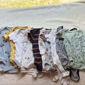 Assorted Baby Onesie Lot 0-3 baby boy